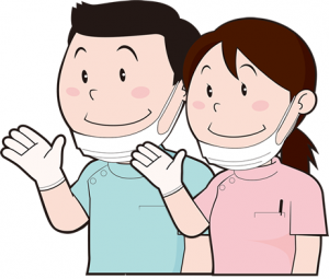 歯科医師と歯科衛生士のイラスト